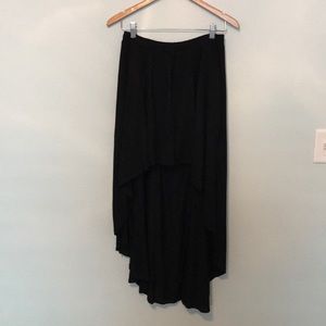 Hi-Low Black Maxi Skirt